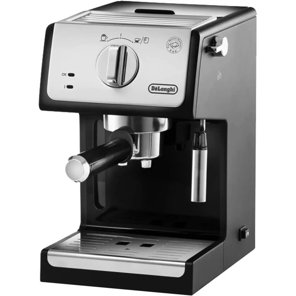 DELONGHI Traditional Pump Espresso Machine DLECP33/ECP33.21.BK – Coffee & Cappuccino Maker, Black