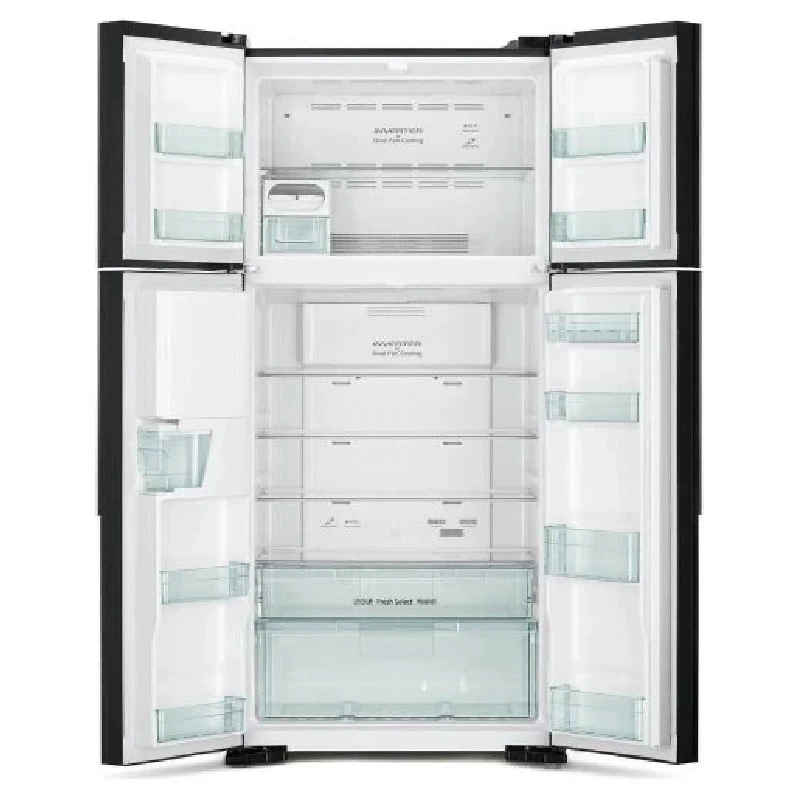 Hitachi 550L Top Freezer Fridge | Glass Black, Inverter