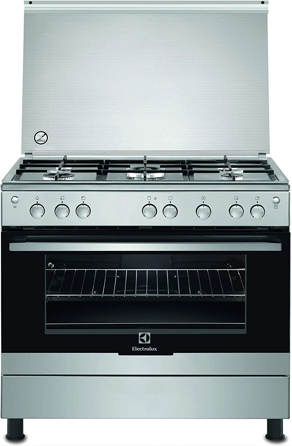 Electrolux 90cm Full Gas Cooker | 5-Burner, Stainless Steel with Gas Oven & Gril