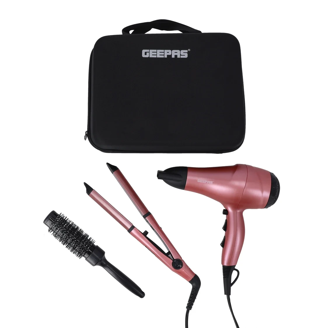 Geepas GHF86054 2-in-1 Hair Dryer & Straightener Styling Kit