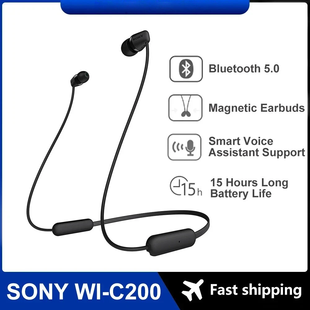 Sony WI-C200 Wireless In-Ear Headphones | 15-Hour Battery