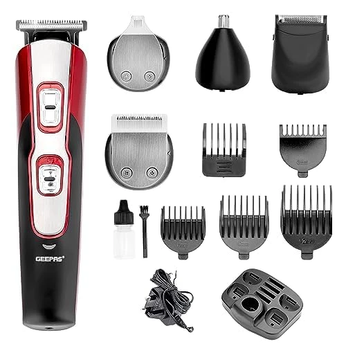 Geepas GTR8724 11-in-1 Ultimate Men's Grooming Kit | Rechargeable