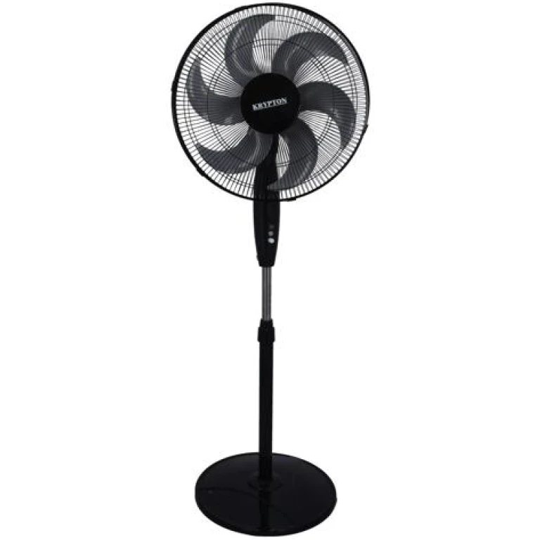 Krypton 16-inch Stand Fan with Remote KNF6274 - 5 Leaf Blade, Copper Motor