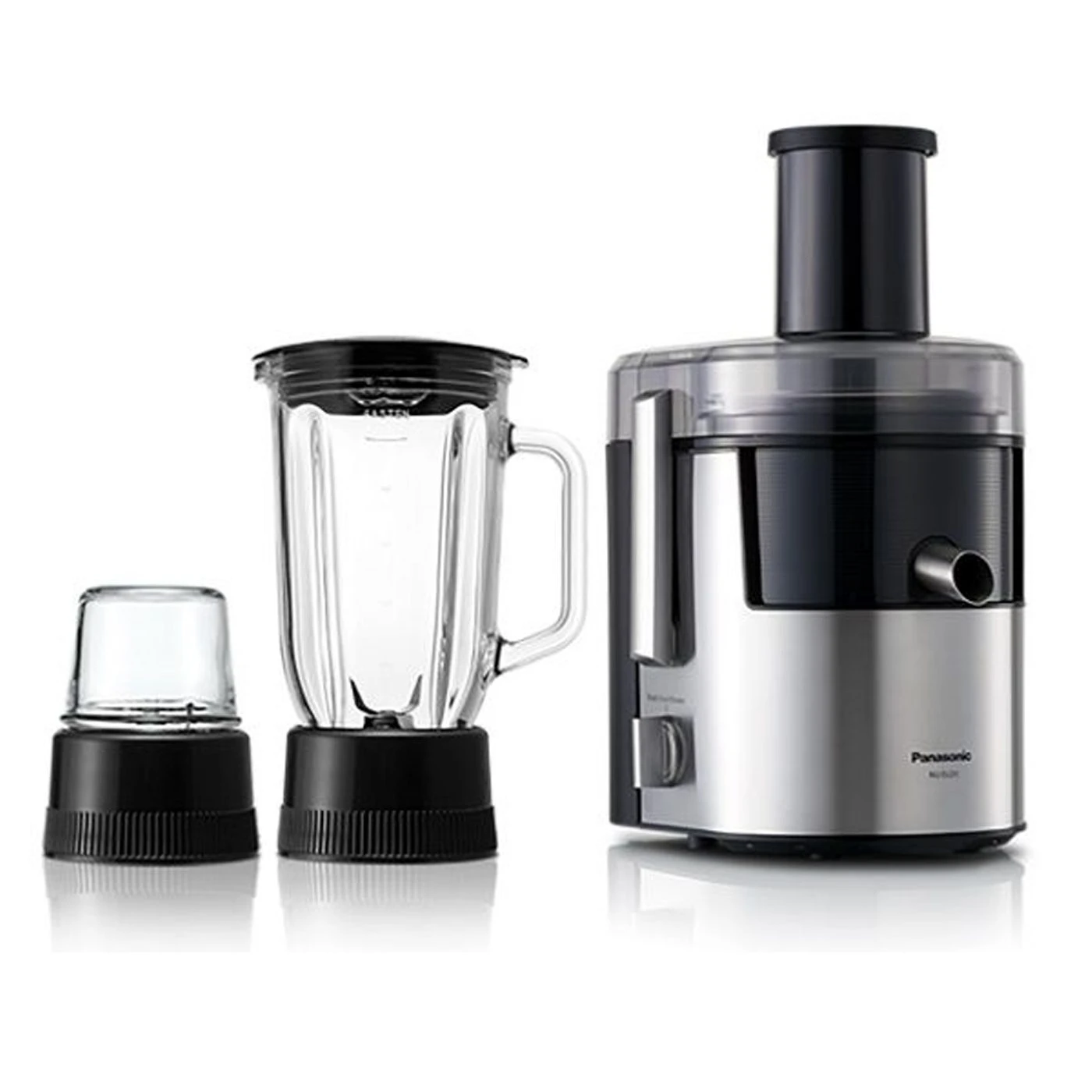 Panasonic 3-in-1 Juicer, Blender & Grinder | 800W, Silver | MJDJ31
