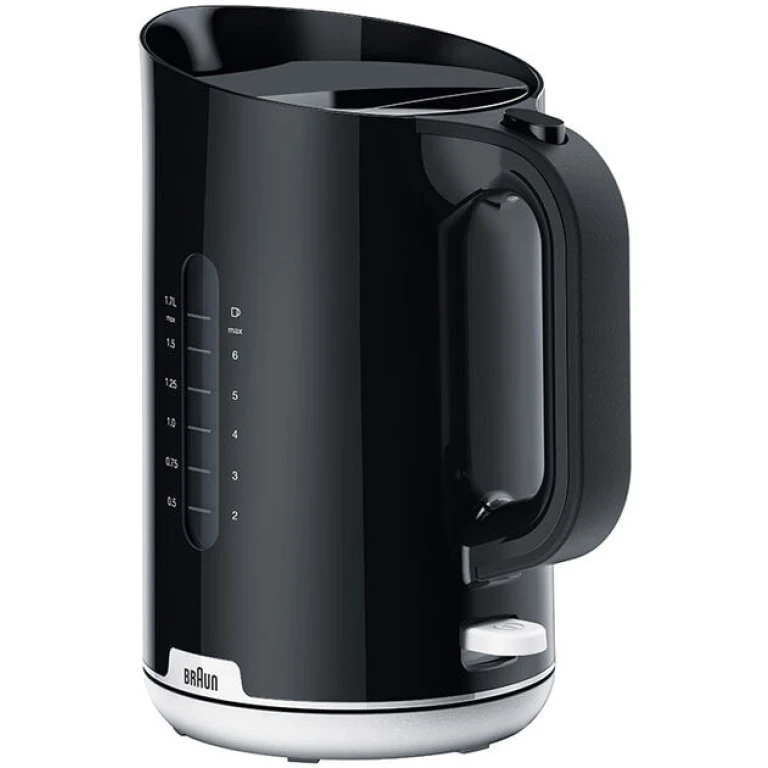 Braun PurEase 1.7L Electric Kettle | 2200W, Fast Boil, Black -WK1100BK