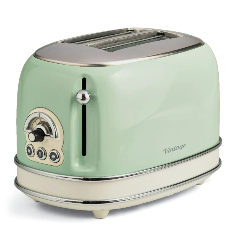 Ariete Vintage ART0155 2-Slice Toaster | Green, Retro Design